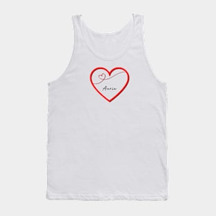 AARIA Name Shirt in Heart Tank Top